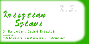 krisztian szlavi business card